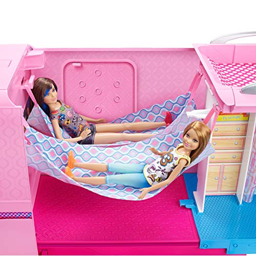 Barbie Camper Pops Out into Play Set with Pool!