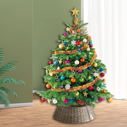 Jupe sapin de Noël gris grand modèle cache-pied imperméable - 6