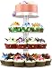 DYCacrlic Acrylic 4-Tier Round Cupcake Stand Display, Dessert Holders Cupcake Tree,Clear Tiered Cake Stand Wedding Cupcake Tower (4 Tier Round Tube)