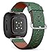 CJBROES Replacement Leather Watch Band, Compatible with Fitbit Versa 3 and Fitbit Sense of Wristband Bracelet Accessory - Rich Fruit Garden Trees Crown