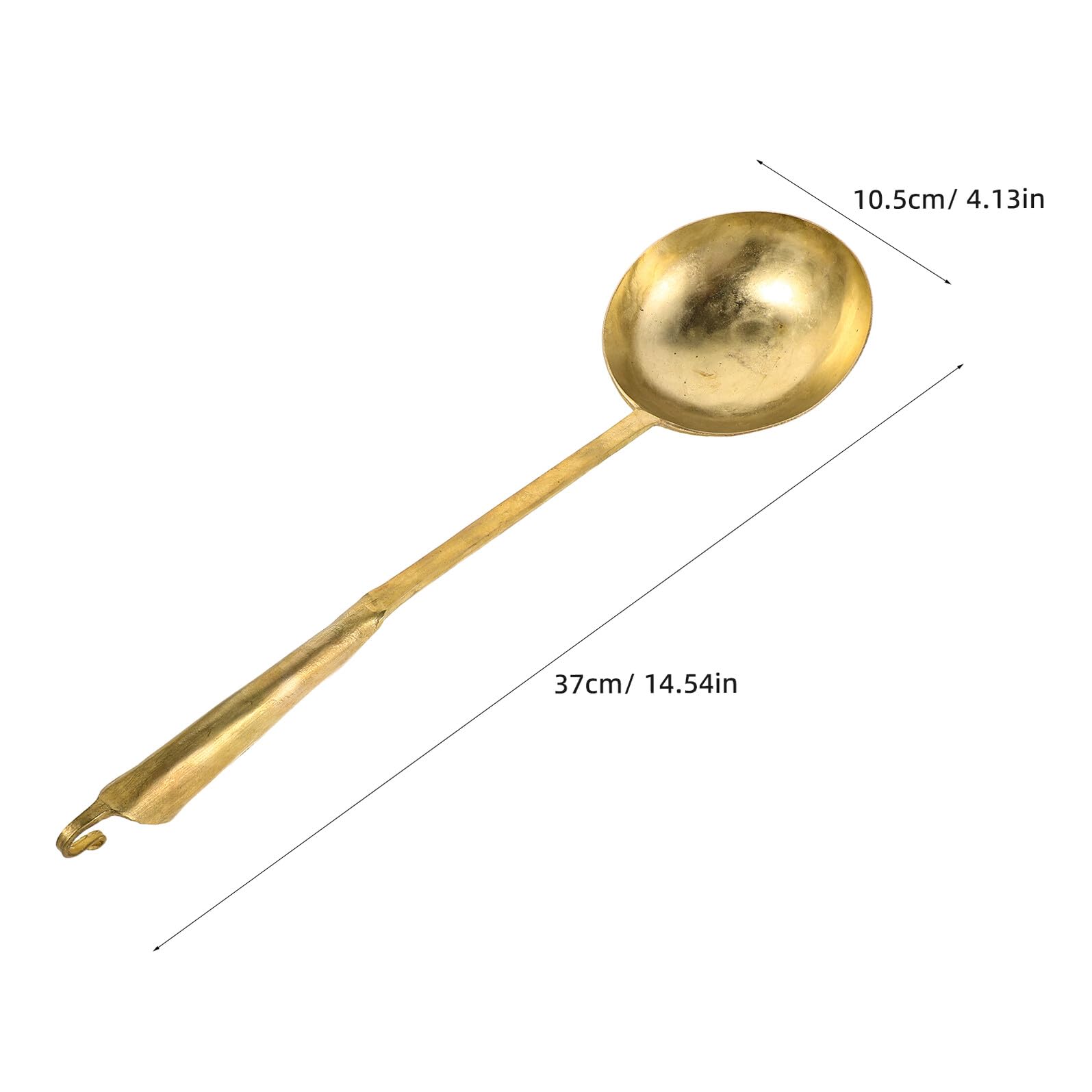 iplusmile Cuchara de Latón Puro para Pintura de Azúcar Cucharita Pequeña Resistente a Altas Temperaturas Multiusos para Postres Café y Arte Tradicional Chino Festivales y Venta Ambulante
