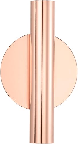 PATIKIL Tubo de jarrón de flores de pared, tubos florales de metal, tubo de flores secas para decoración de exhibición de flores, oro rosa