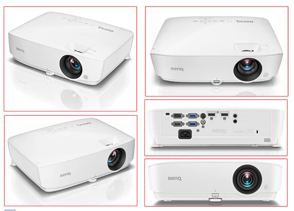 Proyector estéreo 3D, 3300 lúmenes sin Apagar Las Luces, Lente de Vidrio 5G, Altavoces Integrados de 5 W, 300 Pulgadas, Adecuado para la enseñanza de la Oficina de Negocios de Cine en casa
