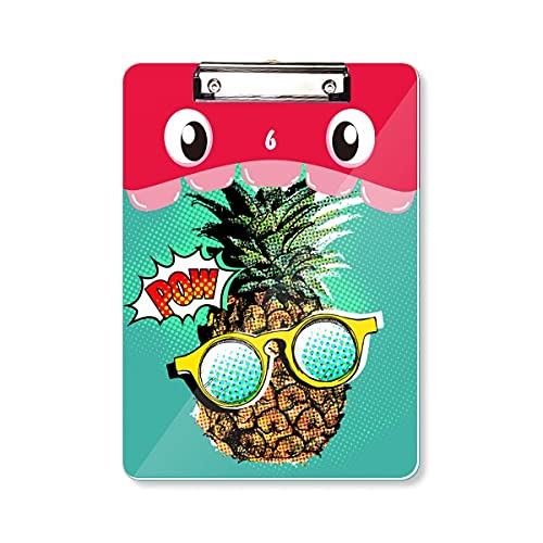 Dossier à tête plate A4 pour écrire partout sans table grâce au support rigide ananas