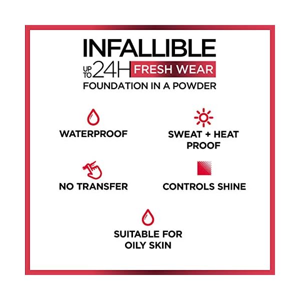 LOreal-Paris-Infallible-Fresh-Wear-Foundation-in-a-Powder-Up-to-24H-Wear-True-Beige-031-oz L'Oreal Paris Makeup Infallible Fresh Wear Foundation in a Powder, Up to 24H Wear, Waterproof, True Beige, 0.31 oz.