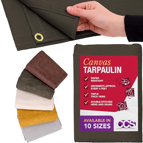 CCS Waterproof Canvas Tarp 6×8 Waxed