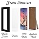 ijuerybai 6 Sets 20,3 x 30,5 cm Bilderrahmen, Rahmen für 20,3 x 30,5 cm Leinwand Collage Foto Poster Zertifikat Wand Galerie, hochtransparent, horizontal, vertikal, schwarz
