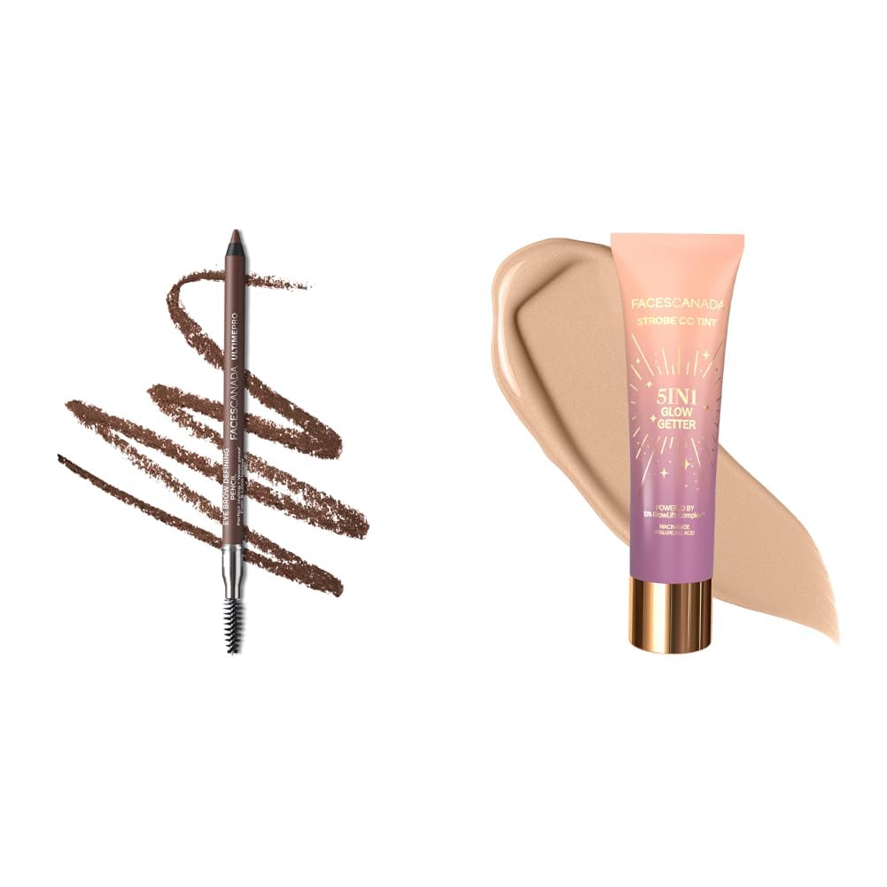 FACESCANADA Ultime Pro Eyebrow Defining Pencil - Dark Brown 02, 1.2 g & Strobe CC Tint - Paradise Vibes 01, 27ml-image-35
