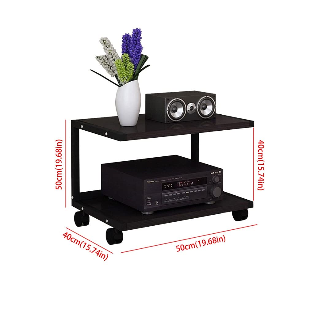 Soportes para Altavoces Soporte de audio Gabinete de altavoz desmontable con poley Media Equipment Rack Floor Audio Soporte de audio Soporte Soporte Estante Bookshelf 2 capas Soporte de Pared para Alt