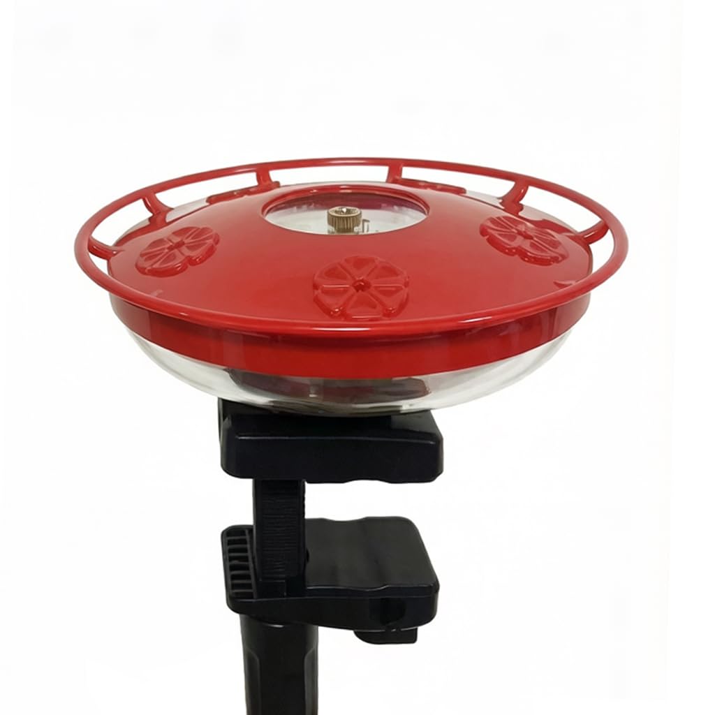 Photo 1 of ***BROKEN, SOLD FOR PARTS*** Hummingbird Feeder Fence/Rail Mount or Hanging for Deck/Porch/Balcony 14oz Nectar Feeding Bowl with 5 Ports & 3" Railing Clamp and Metal Hook