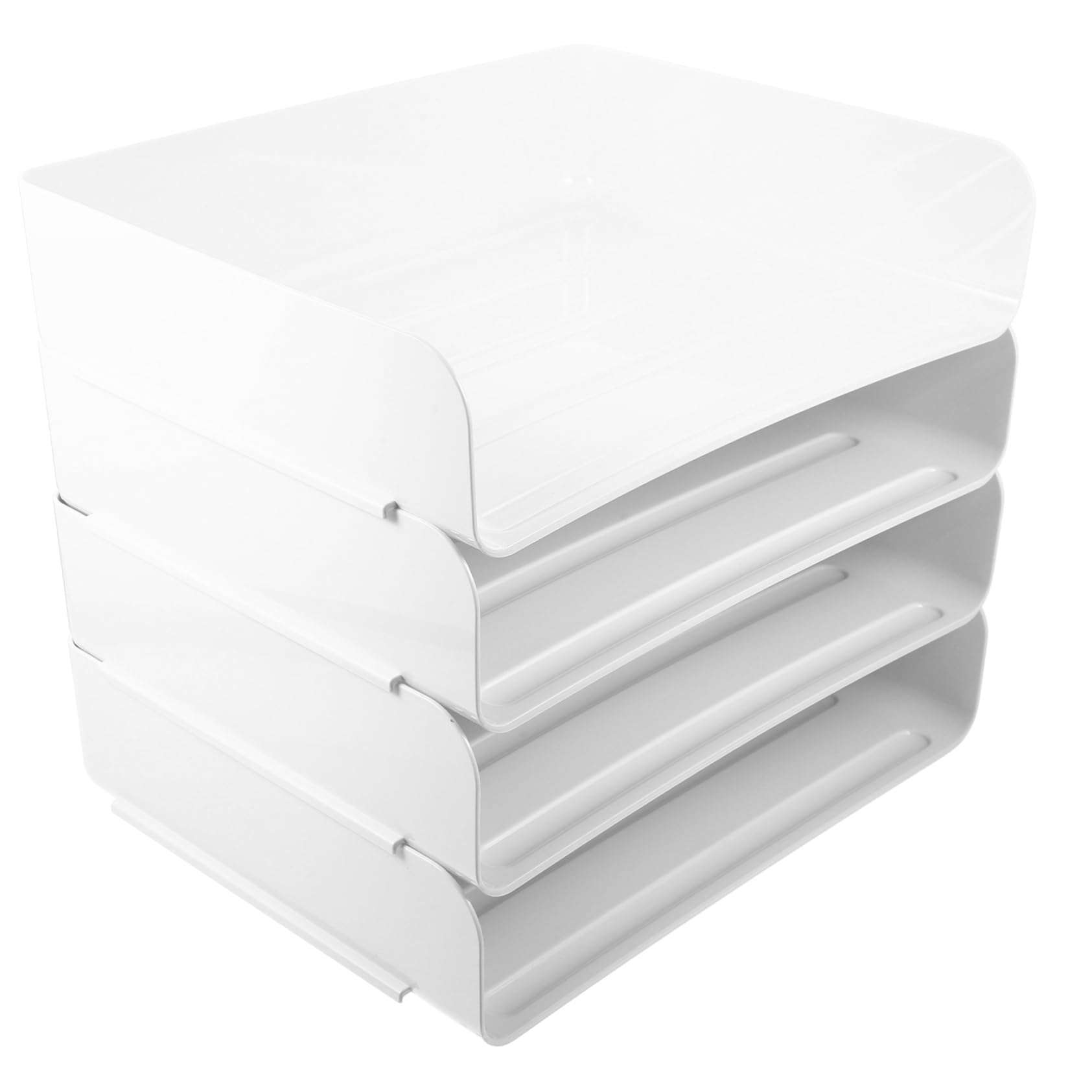 Operitacx Organizador De Escritorio Apilable Para Documentos Soporte De Papel Para Oficina Estante De Almacenamiento De Papeles Diseño Moderno y Estable Para Mantener El Escritorio Ordenado
