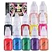OPHIR 12 Colors Nail Art Inks Airbrush Paint Acrylic Paint Nail Polish/Pigments for Model Hobby,Craft,Leather & Shoe Painting Nail Stencils Painting 10ML/Bottle Nail Tools