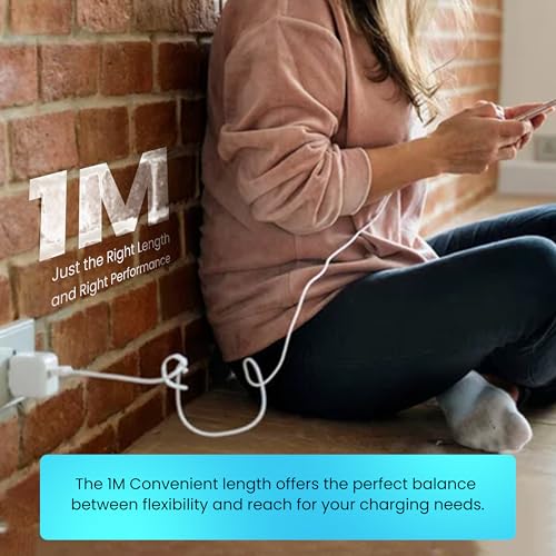 Image of Nextech Fast Sync & Charge Micro USB Cable|2.4A High-Speed Charging & Data Transfer|Flexible & Durable Design|Compatible with All Micro USB Smartphones|1M Cable for Android,Tablets & More,White