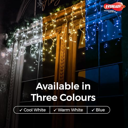 Image of Eveready UTSAV, 15 Meter LED Pixel Chain Lights, 72 LEDs, BIS Approved, Decoration Lighting for Diwali, Christmas, Weddings, Homes & More, Warm White, Pack of 1