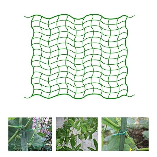 Souarts Gewächshaus Zubehör, Ranknetz Rankhilfe Netz mit Großer Maschenweite Gitter, Tomaten Gurken Kletterpflanzen Rankgitter Netz für Garten(1.8mx2.7m)