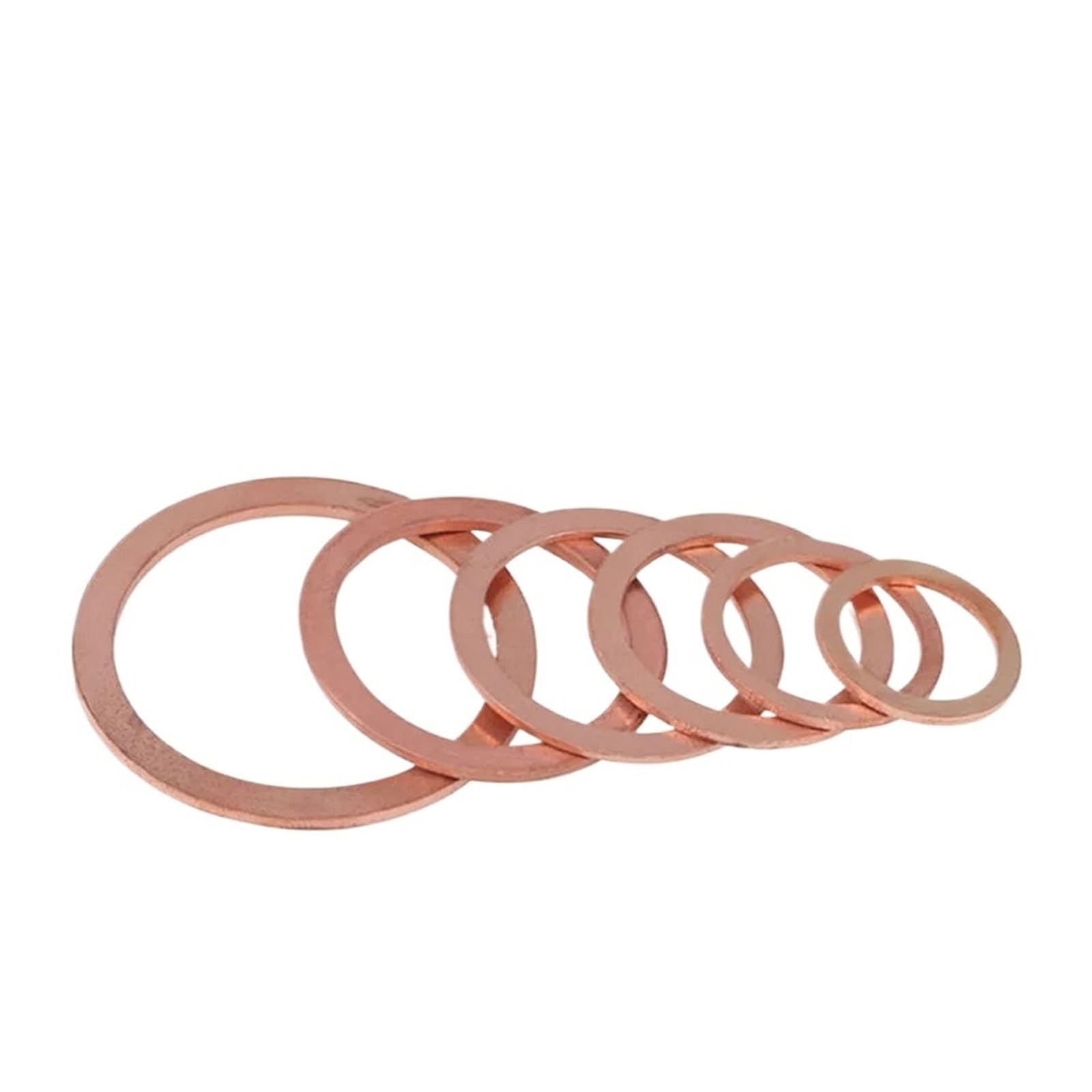 Podkładki płaskie, 50 szt. Podkładki miedziane, płaskie, pierścienie uszczelniające, podkładki dystansowe, elementy złączne(M8x14x1mm)
