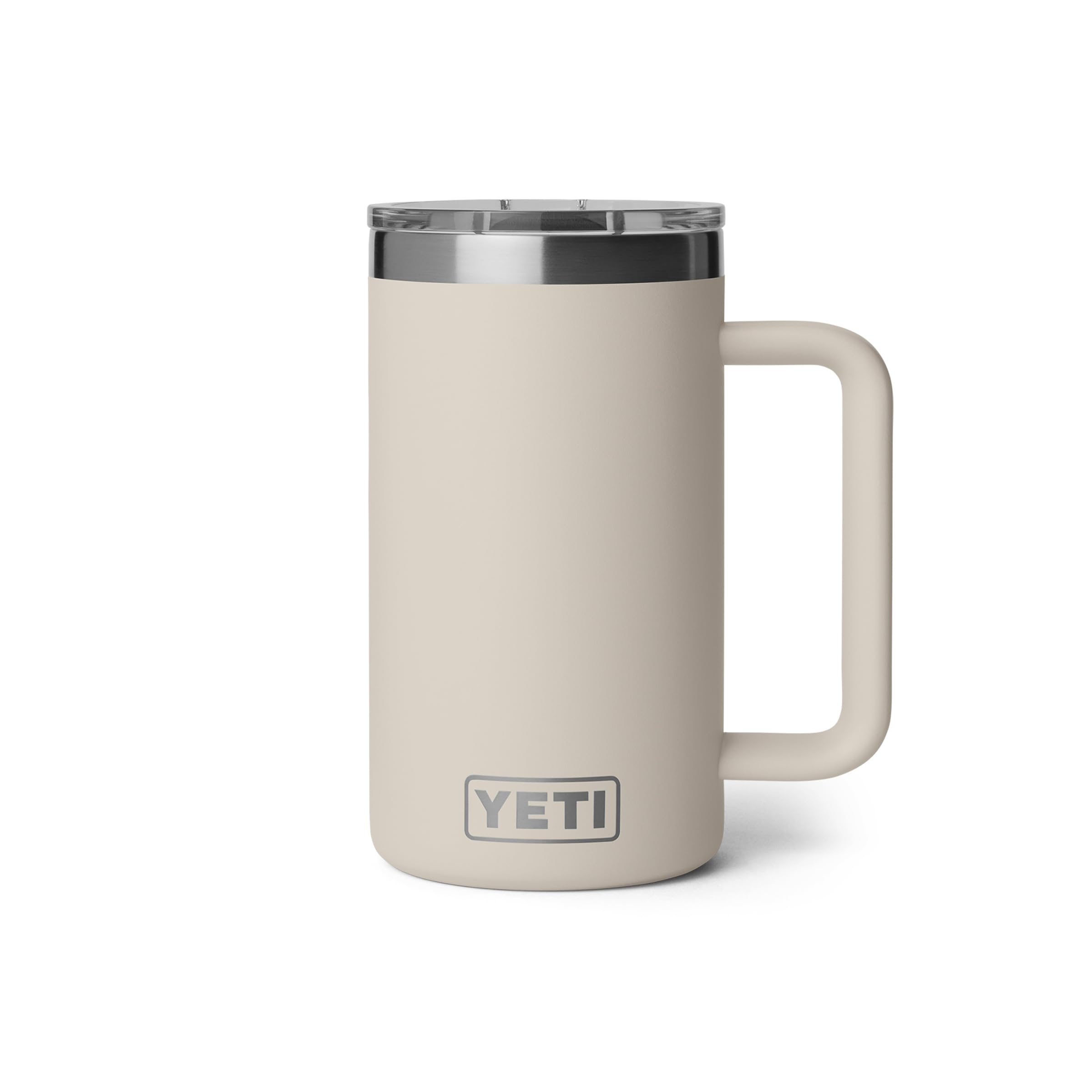 Rambler 24 oz Ceramic Lined Stackable Mug, Cape Taupe | Double-Wall Vacuum Insulated, Stainless Steel with MagSlider Lid