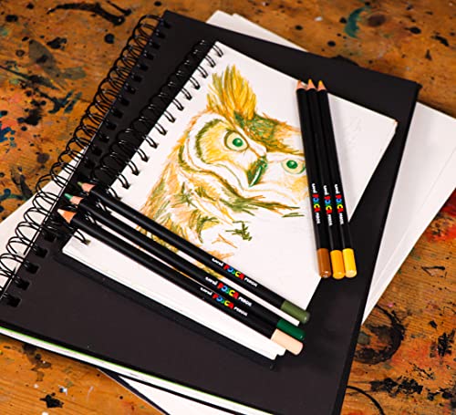 POSCA KPE-200 Oil and Wax Colouring Pencils. Premium Tough Nib for Arts and Crafts. Multi Surface Use On Wood, Fabric, Paper - Image 4