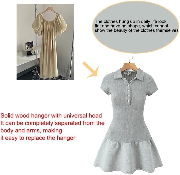 Cintre de présentation forme corps ajustable avec coussinet dressing