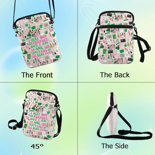 G2TUP Sorority Sisters Crossbody Bag Pink and Green Sorority Gift Sorority Shoulder Bag Sisterhood Paraphernalia3
