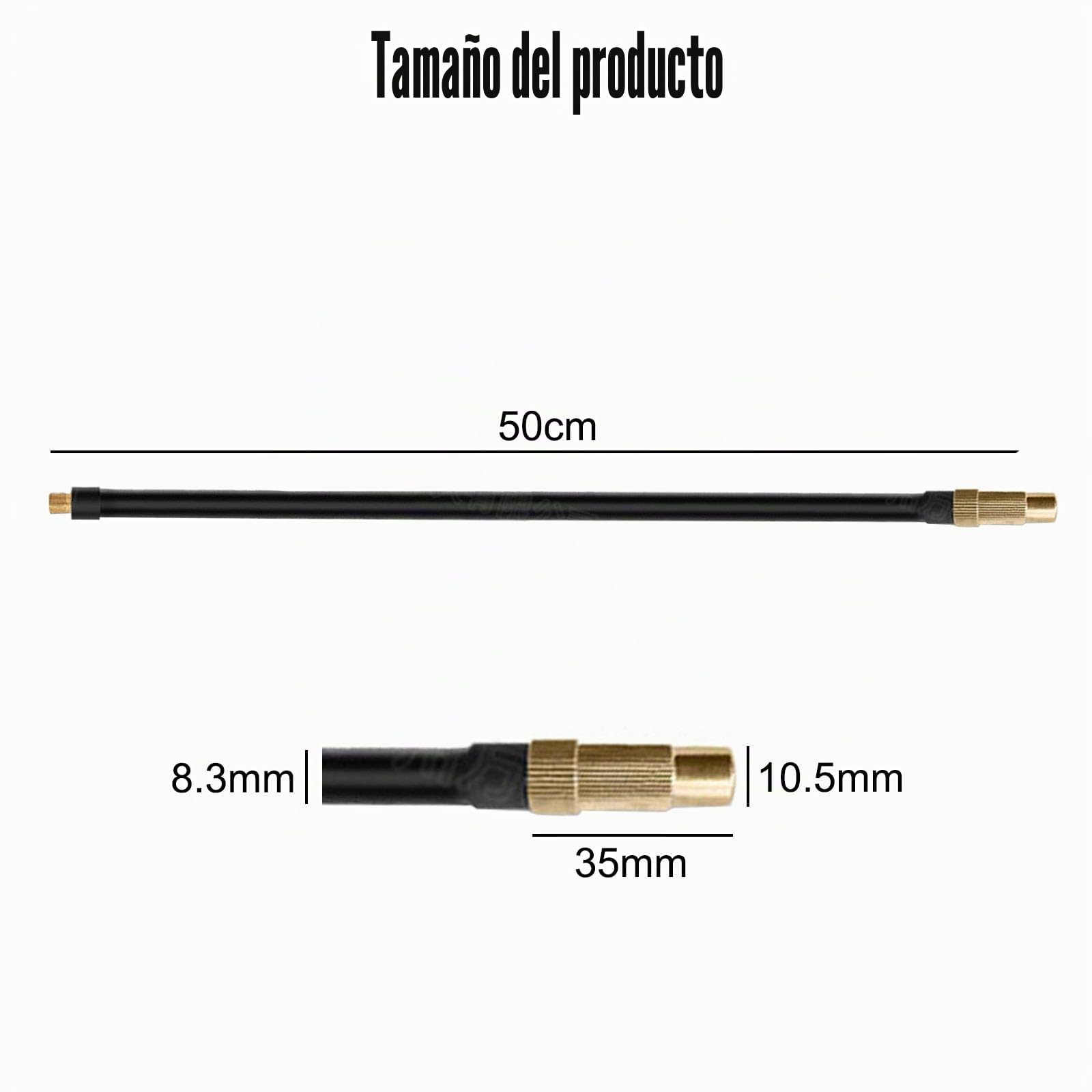 Manguera de extensión para compresores de presión de aire, bomba de aire, 50 cm de repuesto, tubo de extensión, compatible con Xiaomi Air Inflator, bicicleta, coche, motocicleta, neumático de