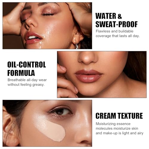 2Pcs Bein Make Up Wasserfest Body Coverage Perfector Körper Make Up Wasserfest Besenreiser Abdecken All Over Complexion Perfector Wasserdicht langlebig Bein und Körper Narbe Abdeckung Make-up (Natur)