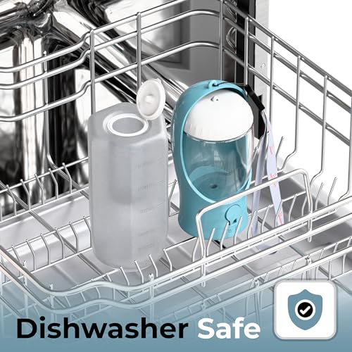 Dog Water Bottle, Portable Pet Water Bottle with Food Container & Poop Bag Dispenser - Lightweight, Leak Proof & BPA Free Dogs Drinking Bottle for Walking, Hiking & Travel (Light Blue) - Image 4