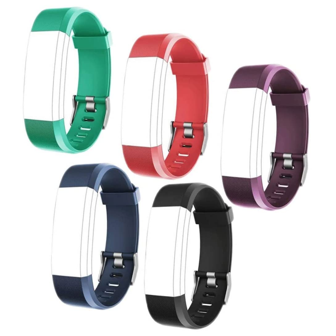 Bracelets pour montre ID115Plus HR set de 5 rechanges ajustables multicolores - 8