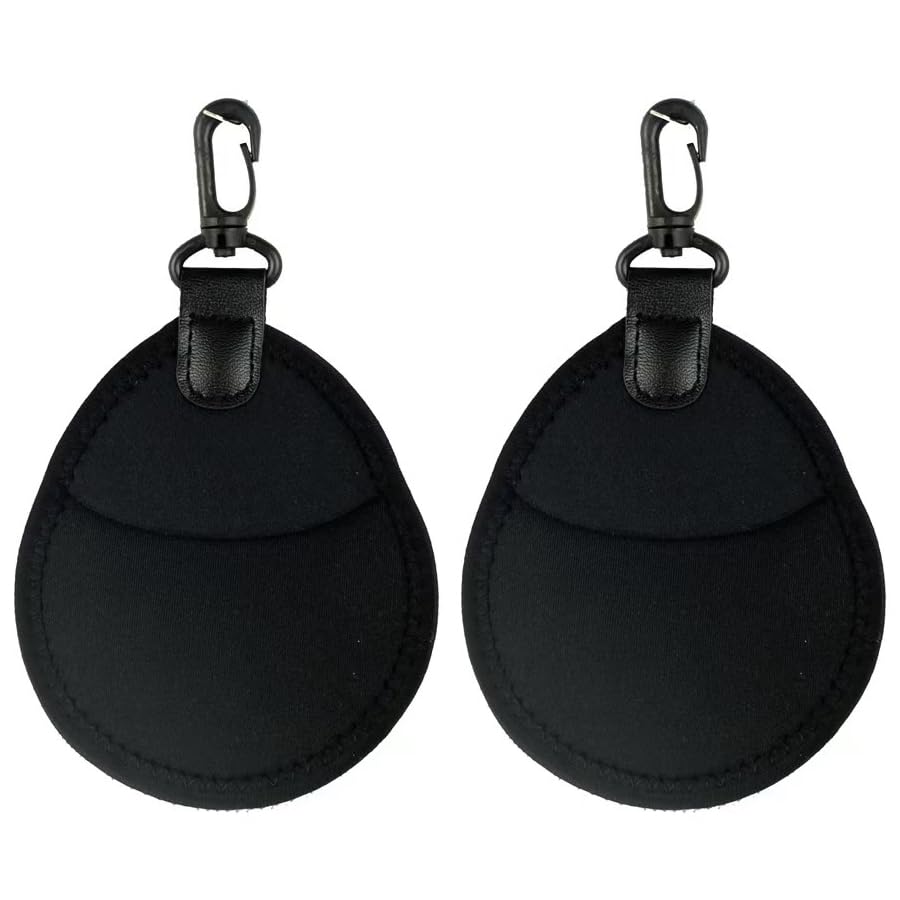 TorSor 2 Pack Lens Filter Pouch Mini Storage Bag Sleeve Protective Case with Keychain Hook 2 Pockets For Camera CPL MC UV ND 25mm-77mm 43mm 46mm 49mm