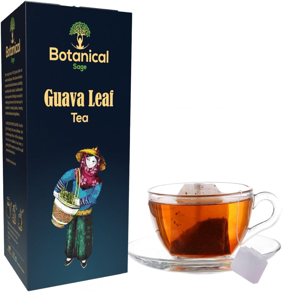 Botanical Sage- Guava Leaf Tea 30 Pyramid Tea Bags | Boosts Immunity | Controls Blood Sugar