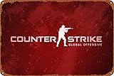 Counter Strike Video Game Counter Strike: Global Offensive Funny Tin Sign game Poster Vintage Cute Metal Sign Gift Retro Novelty Cafe Store Garage Tin Signs8x12 Inch