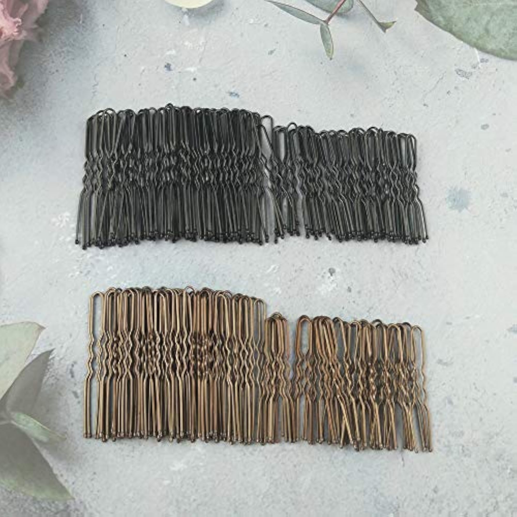 200Pcs U Shaped Hair Pins with Storage Box
