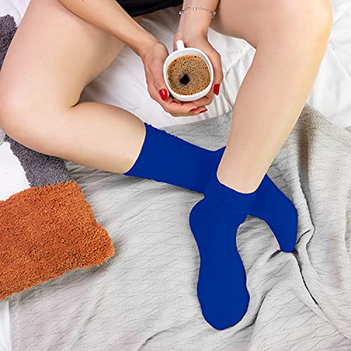 Mdr Distributors Lightweight Cotton Slouch Sock For Women And Men 1 Pair Made In Usa Size 9 To 11 (Royal Blue) #TOP5