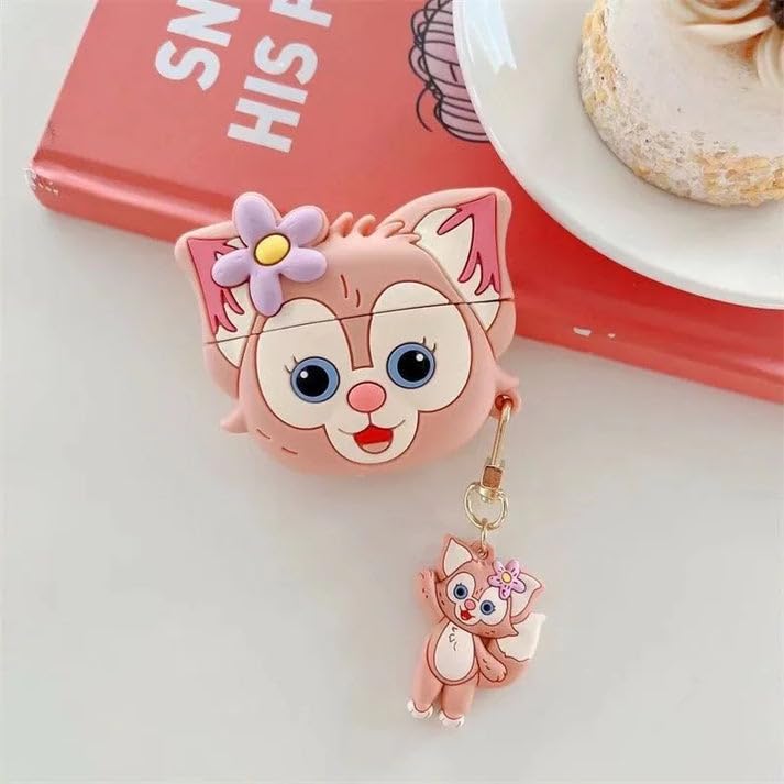 Image of Cartoon Silicone Case Compatible with Apple AirPods Pro 2 Case Cover - Cute 3D Shockproof 360 Protective Skin Cover with Keychain | AirPods Pro 2nd Gen Case (Lina-Bell)