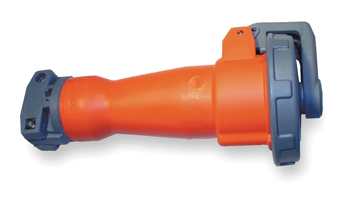 Hubbell HBL460C12W Pin and Sleeve IEC Connector, 3 Pole, 4 Wire, 60 amp, 125/250V, Watertight