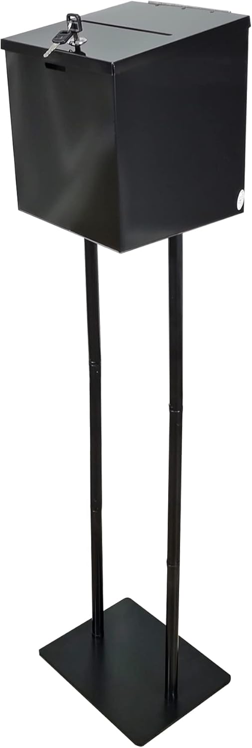 FixtureDisplays? Metal Ballot Box Donation Box Suggestion Box with