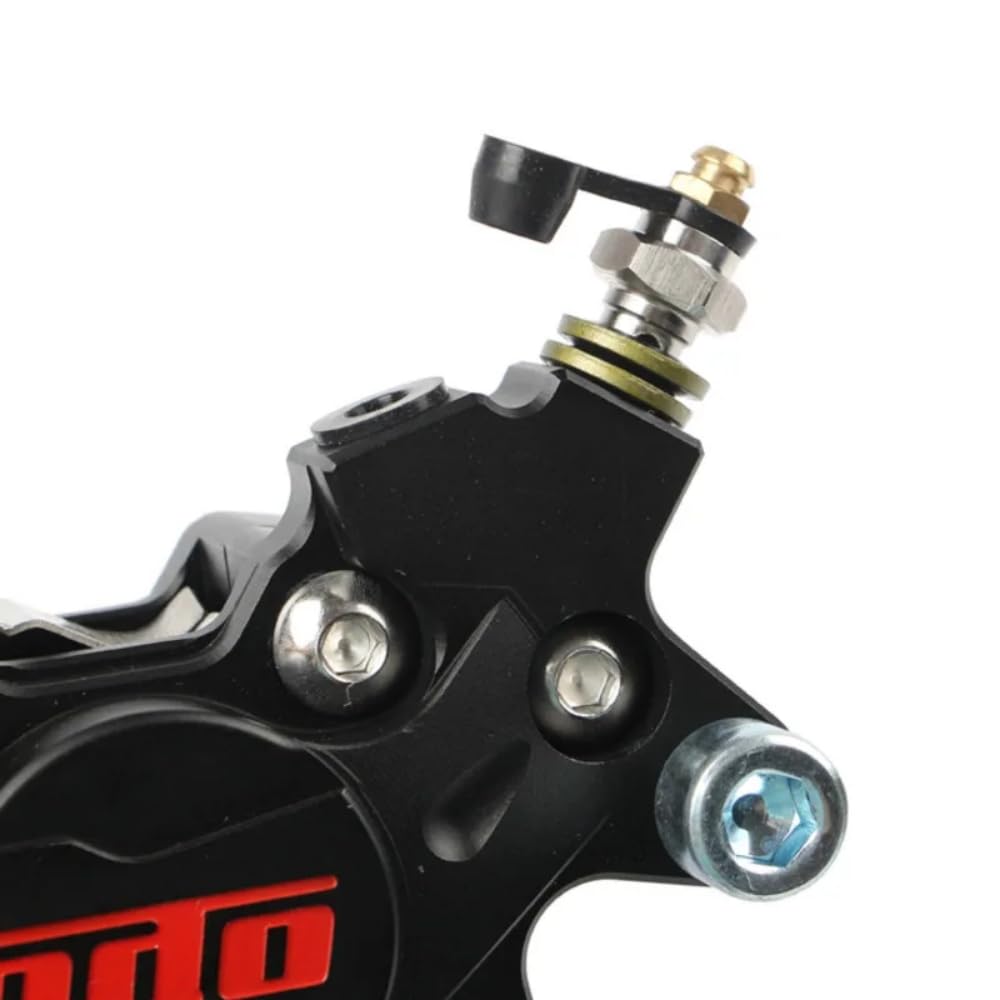 Set di viti di spurgo freni M10x1,25 mm - Bullone banjo per nipplo di spurgo pinza cilindro freno moto con cappucci antipolvere e rondelle M10 (nero)