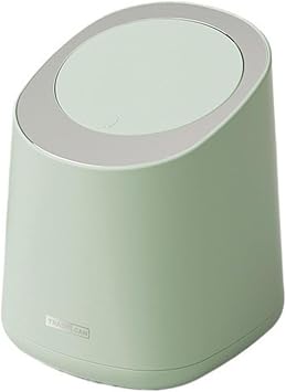 Trash Can Desktop Trash Can, Countertop Mini Trash Bin with Press Type Lid, Small Plastic Wastebasket for Coffee Table, Bedside Table, Bathroom Vanity Top Trash Can WastebasketGreen
