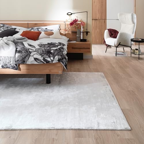 Schöner Wohnen Kollektion Hochwertiger Teppich Wohnzimmer, Schlafzimmer - Kurzflorteppich weich - Handgewebtes Flachgewebe - Moderne Designs - Teppich Creme 170 x 240 cm