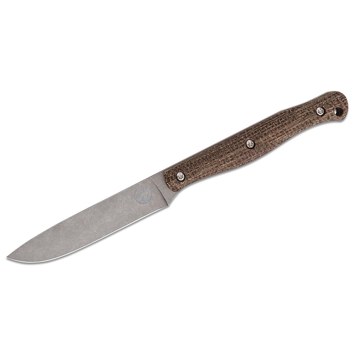 Knives Exodus 4, Natural Burlap Micarta handle.