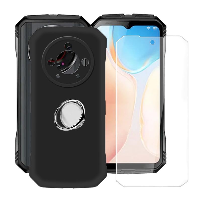 KJYFOANI per Doogee V31 GT Cover e 3 Pezzi Pellicola Vetro Temperato, Transparent Sottile Case Anti-Shock Morbido TPU-Silicone Custodia per Doogee V31 GT (6.58) - Cristallo