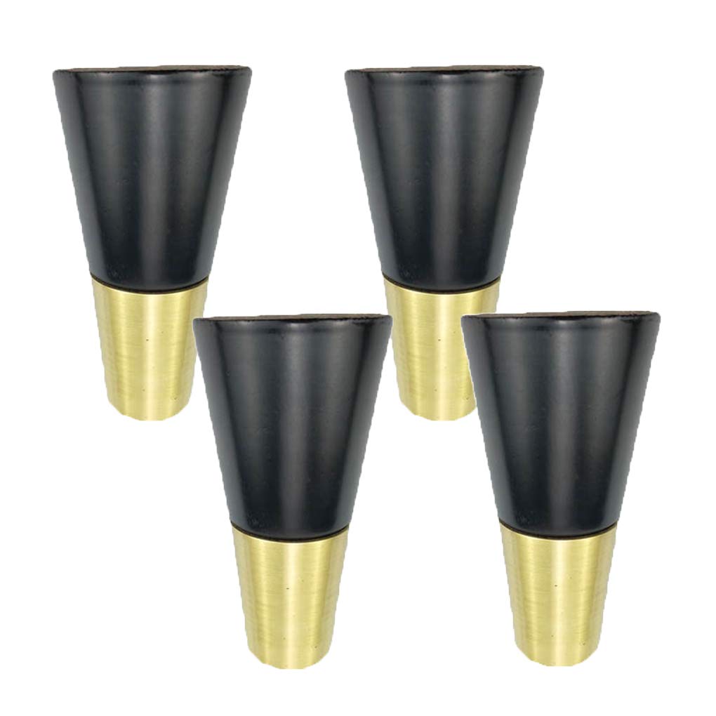 4 piedini di ricambio conici in legno massello, gambe in legno, per mobili da tavolo, per divano, letto, sedia, divano, gambe in legno (8 cm)