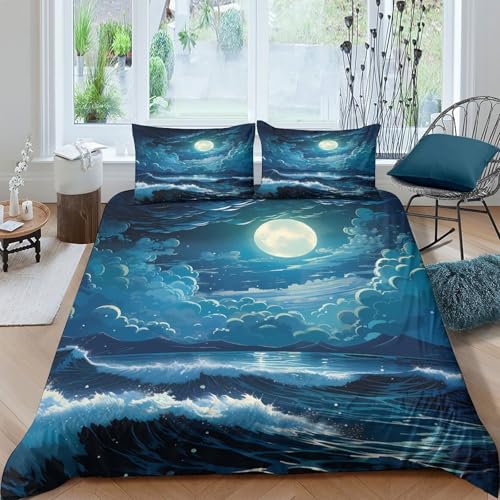 Housse de couette 220x240cm imprimée 3D King en microfibre ultra douce