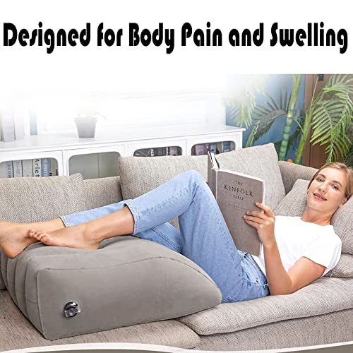 Hymic Inflatable Leg Elevation Pillow, Wedge Pillows For Sleeping, Comfort Leg Pillows Improve Circulation, Use For Relax Muscles & Comfort Swelling, Pregnant, Surgery And Injury #TOP1