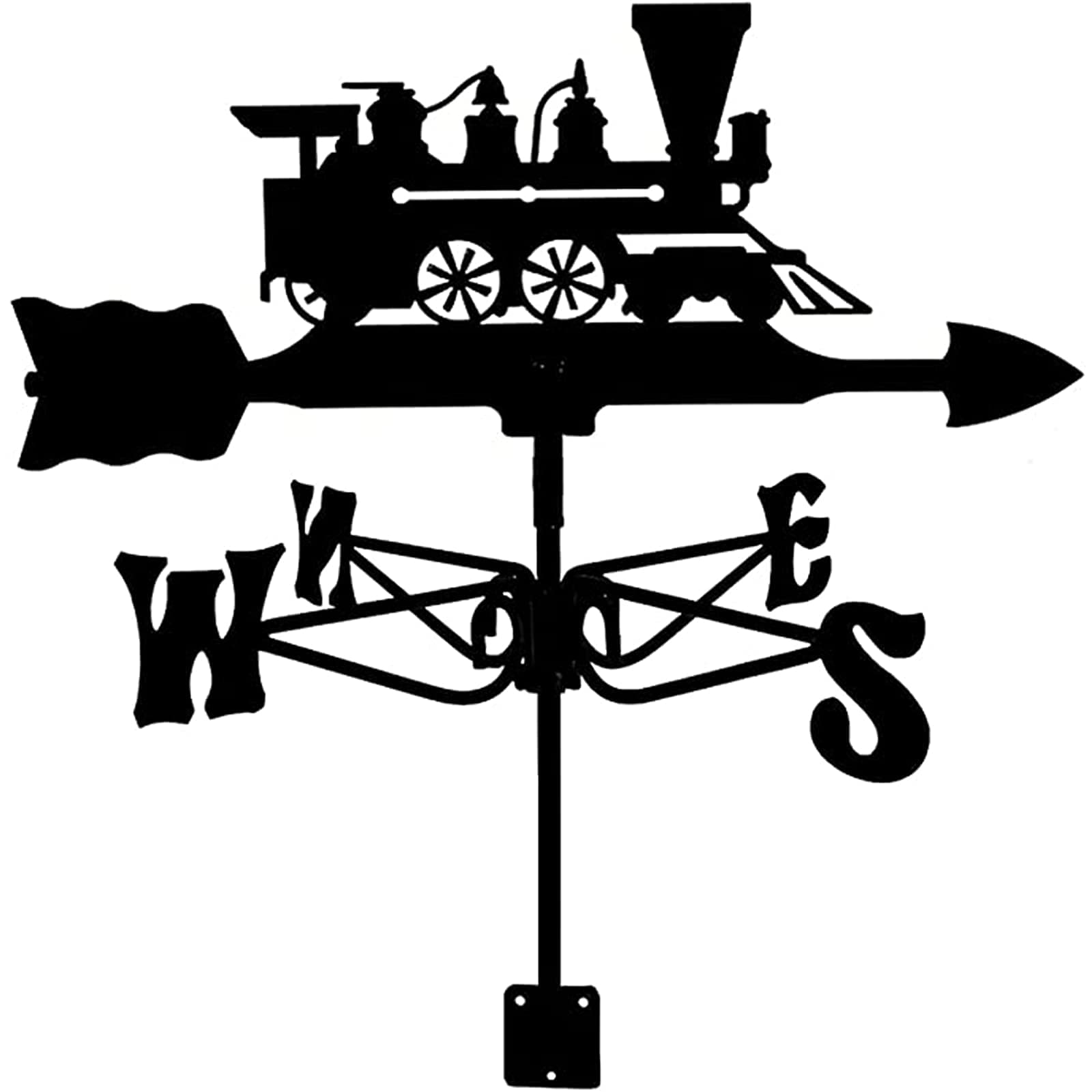 WIQUYBML Garden Weather Vanes Wind Vane with Coating Direction Indicator Weathercock Stainless Steel for Patio Yard Ornament