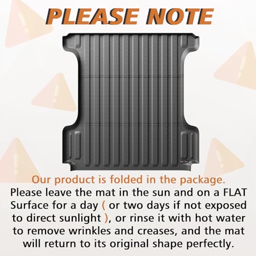 Image of TripleAliners Truck Mat Compatible with 2009-2026 Ram 1500 & 2019-2024 Classic 5.7FT Accessories, Truck Bed Mat Heavy Duty Custom Fit All Weather Protection TPE Pickup Liner, Won't fit Rambox