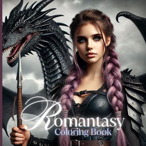 Romantasy Coloring Book (Volume 2): Creative Romantic Fantasy Coloring Pages Dragons, Wingleaders and More Designs for Teens, Adults Stress Relief and Fun (Romantasy Coloring Book Collection)