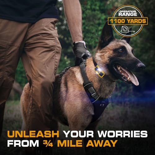Image of INVIROX Ultra K9 Dog Training Collar, 124 Levels for Reactive, Stubborn or Hard-to-Train Dogs, Long Range Mile, Night-Light Mode, Safe Communication, IP67 Waterproof E Collar for Large Dogs