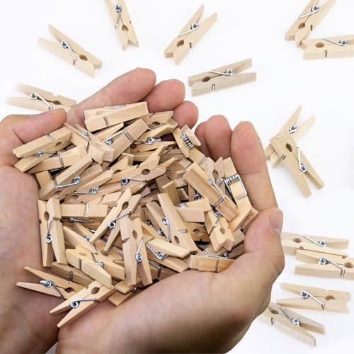 1.4 Inch Mini Clothes Pins for Photo, 130 Pcs Small Clothes