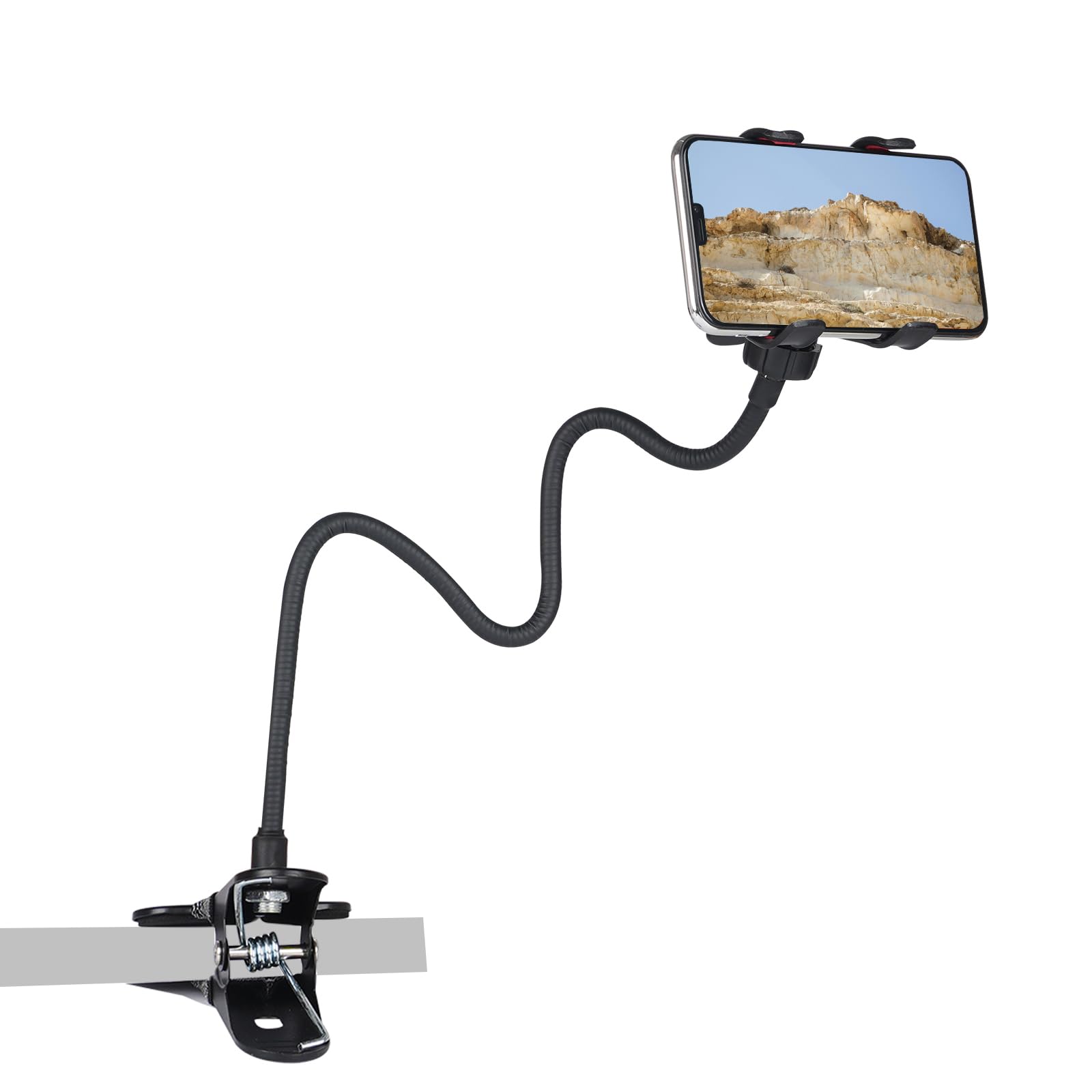 Selfdee Gooseneck Phone Holder for Bed -Cell Phone Holder Stand for Desk,Flexible Leather Wrapped Arm, 360 Adjustable Clamp Clip, Mobile Phone Stand, Lazy Bracket, Flexible Long Arms Clip Mount (B0CPQ4T5PL) Amazon Price History, Amazon Price Tracker